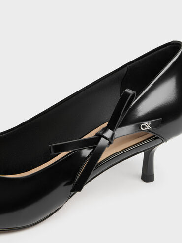 Anastasia Leather Kitten Heels, Black Box, hi-res