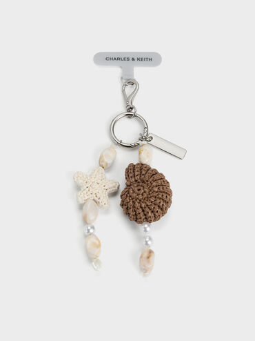 Charm Beaded Seashell-Starfish Crochet, Multi, hi-res