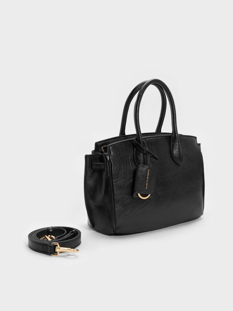 Tas Tote Ginevra, Black, hi-res