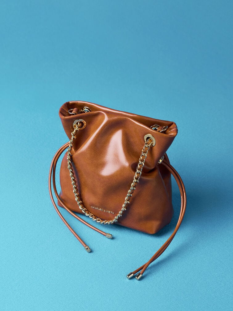 Tas Selempang Double-Handle Braided-Strap Arya, Distressed Tan, hi-res