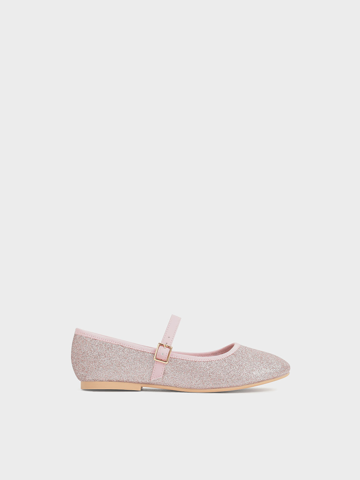 Sepatu Mary Jane Flats Girls' Glitter, Lilac, hi-res