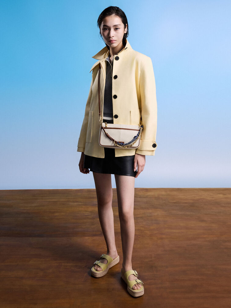 Addison Canvas Knotted-Rope Shoulder Bag, Taupe Canvas, hi-res