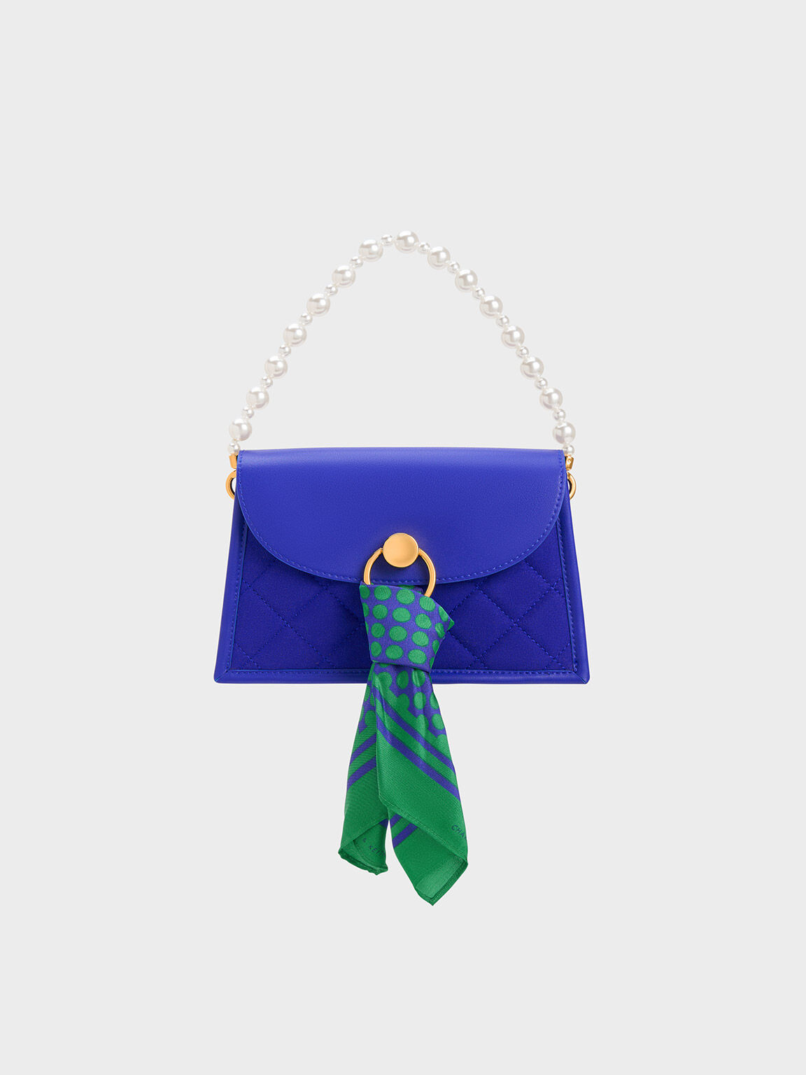 Tas Trapeze Roza Scarf Quilted, Cobalt, hi-res