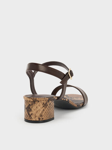 Alec Snake-Print Block-Heel Ankle-Strap Sandals, Animal Print Natural, hi-res