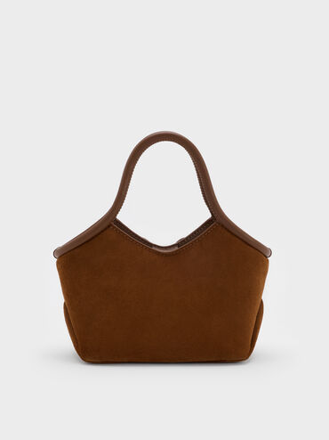 Tas Top Handle Tubular Bow Hazel, Pecan Brown, hi-res