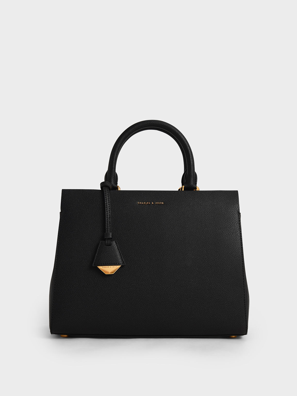 Large Double Handle Bag, Black, hi-res