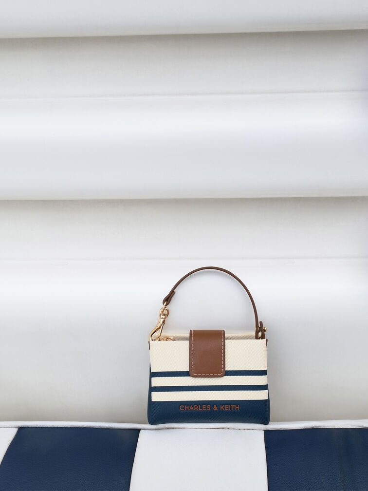Tas Micro Striped Bosie Canvas, Multi, hi-res
