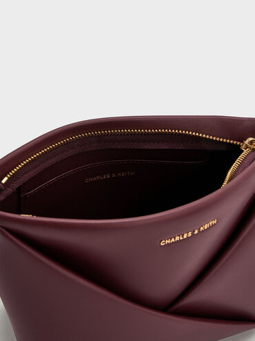 Tas Selempang Geometric Midori, Wineberry Red, hi-res