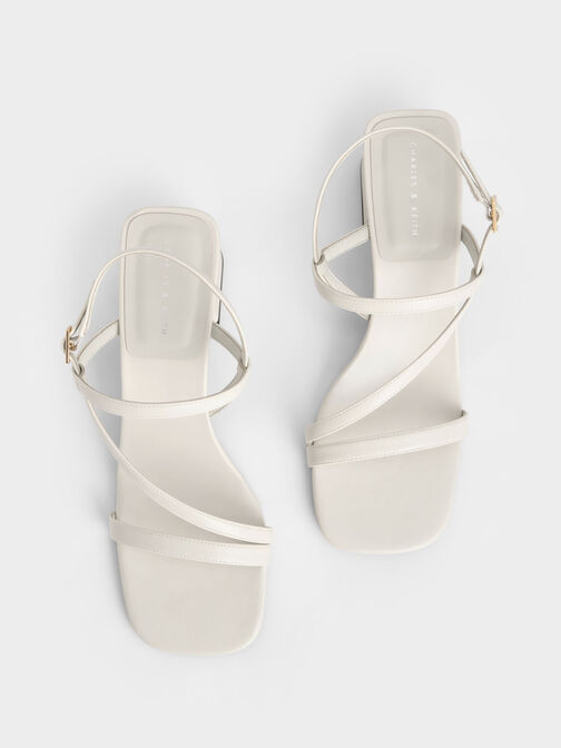 Sandal Slingback Asymmetric, Chalk, hi-res