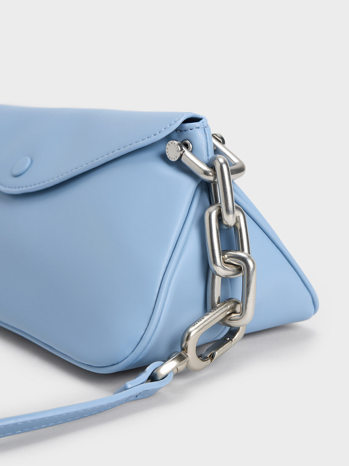 Cleona Braided Handle Hobo Bag, Light Blue, hi-res