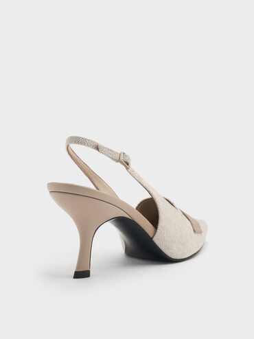 Sepatu Pumps Slingback Griselda Two Tone, Light Grey, hi-res