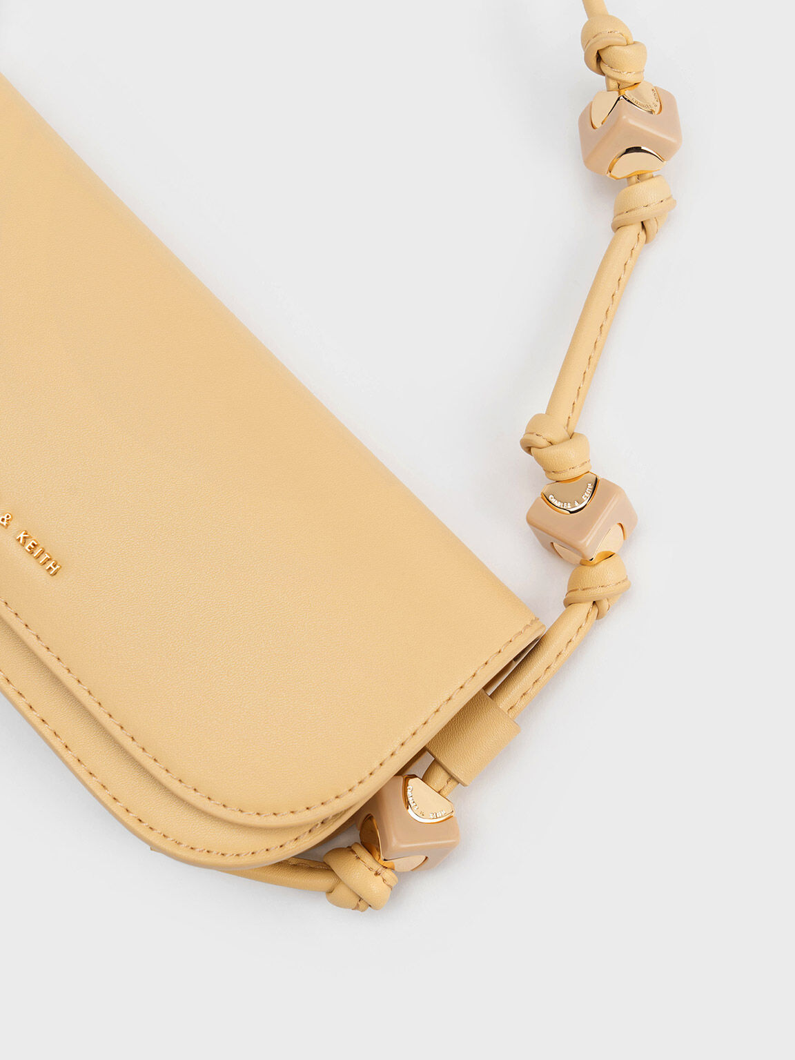 Tas Crossbody Cube Knotted, Beige, hi-res