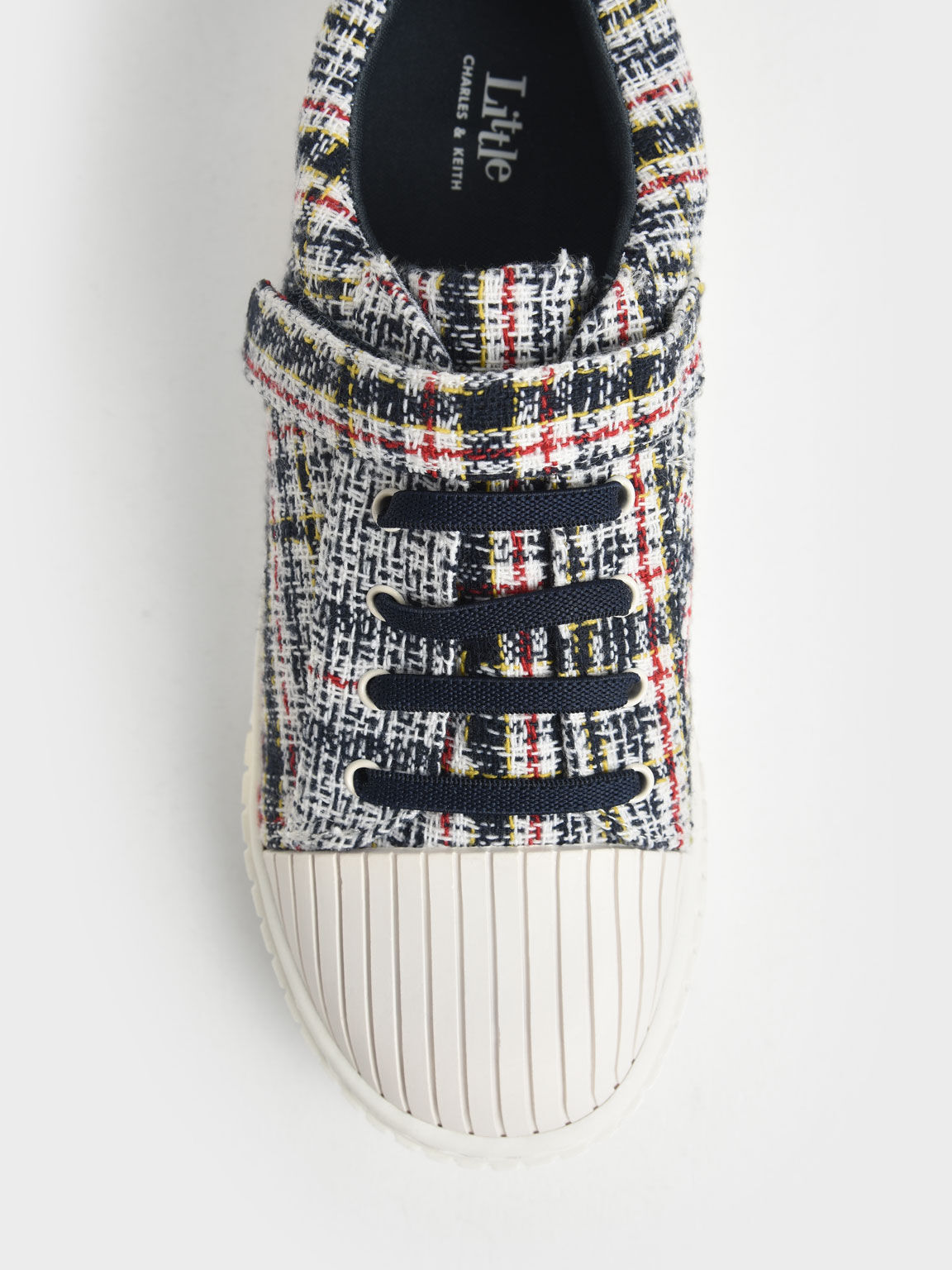 Sepatu Girls'Tweed Platform, Dark Blue, hi-res