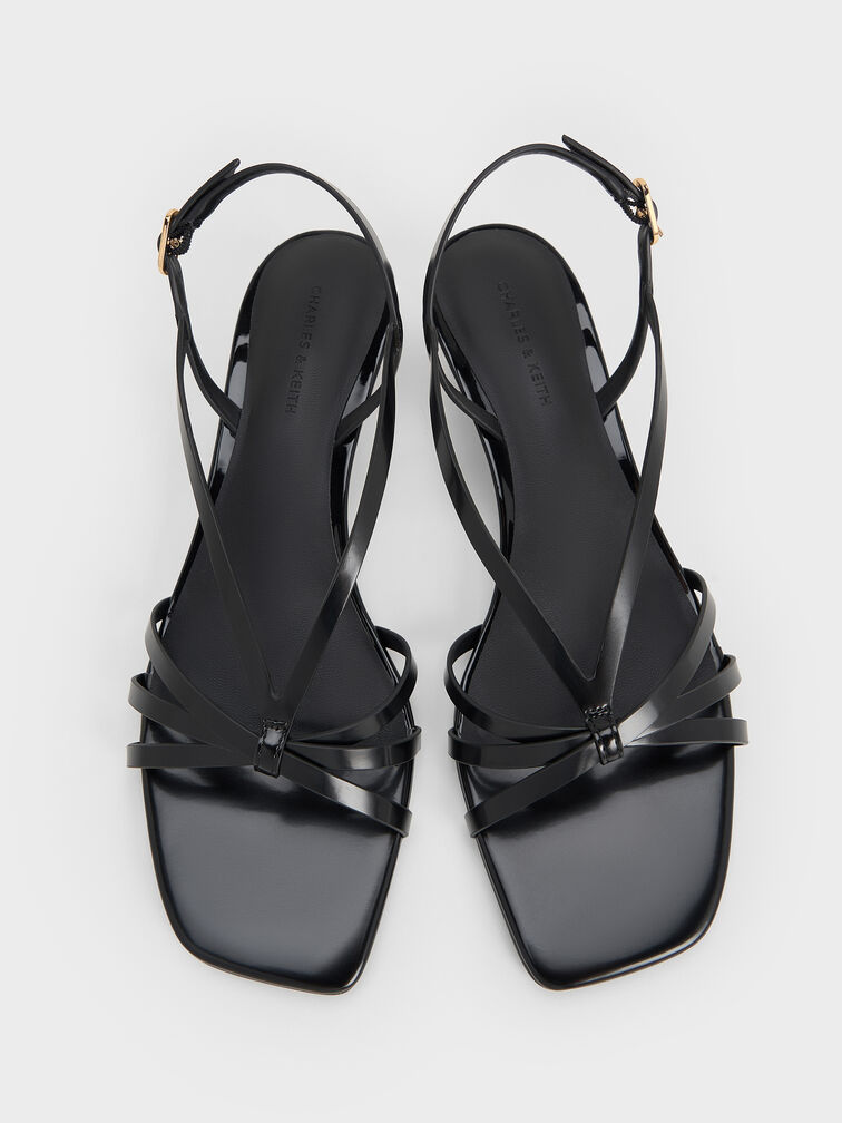 Sandal Kitten-Heel Strappy, Black Box, hi-res