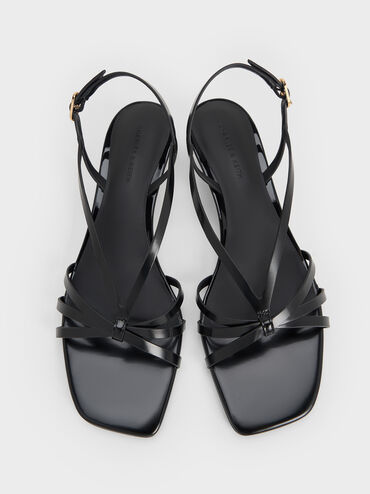 Sandal Kitten-Heel Strappy, Black Box, hi-res