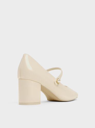 Sepatu Pumps Mary Jane Pearl Marie, Cream, hi-res