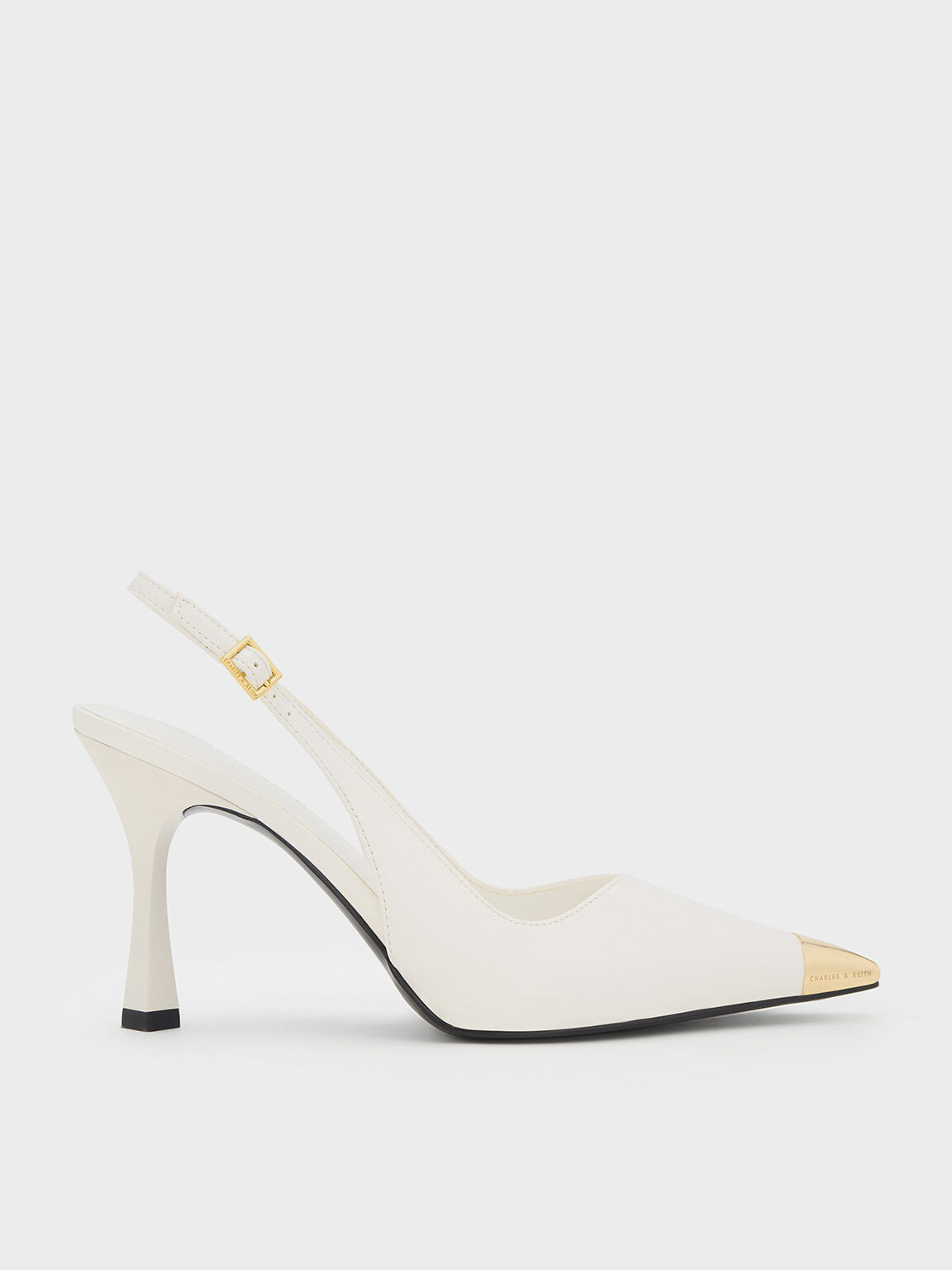 White pointed shop toe pumps