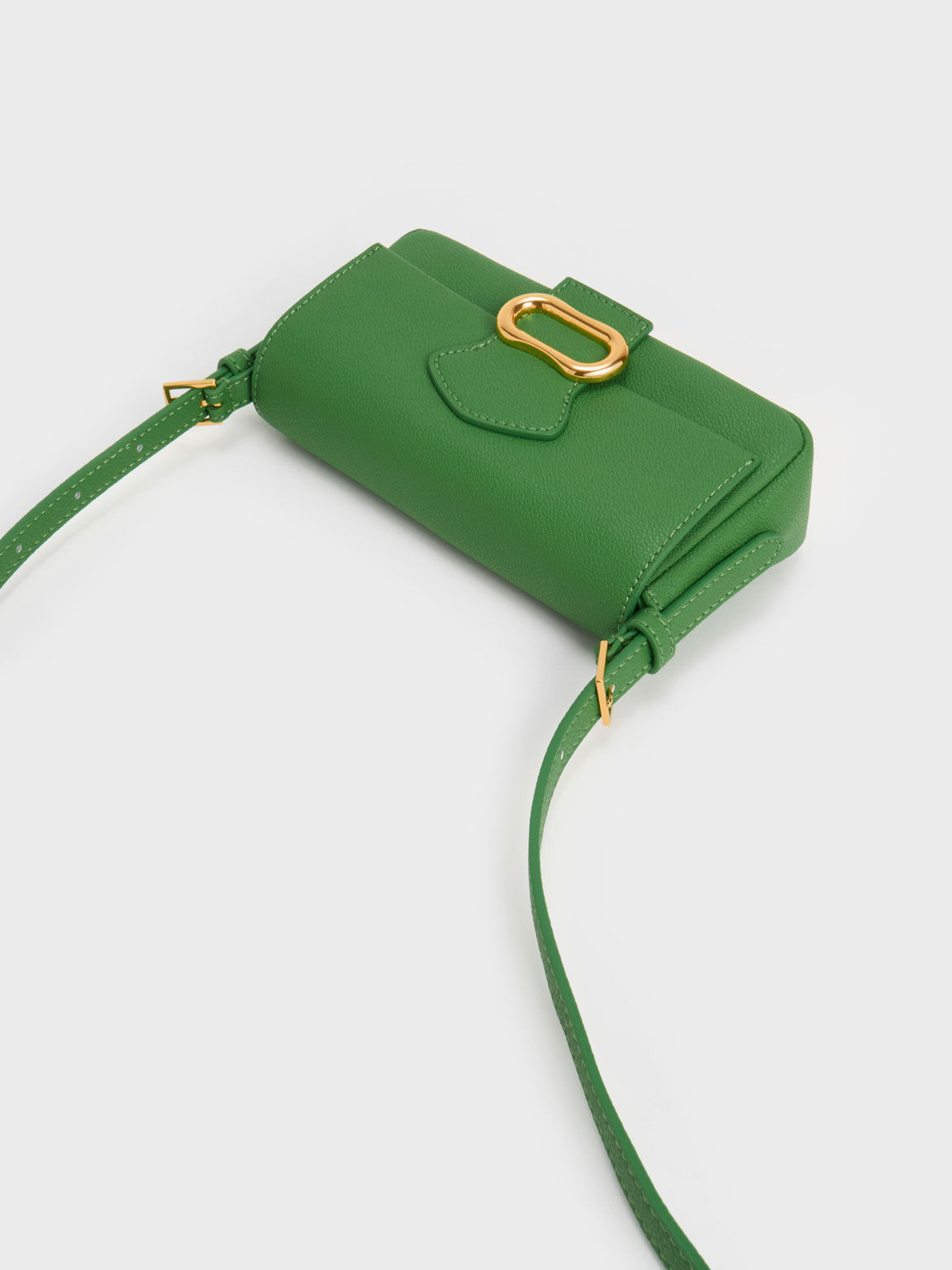 Daki Belted Shoulder Bag, Green, hi-res