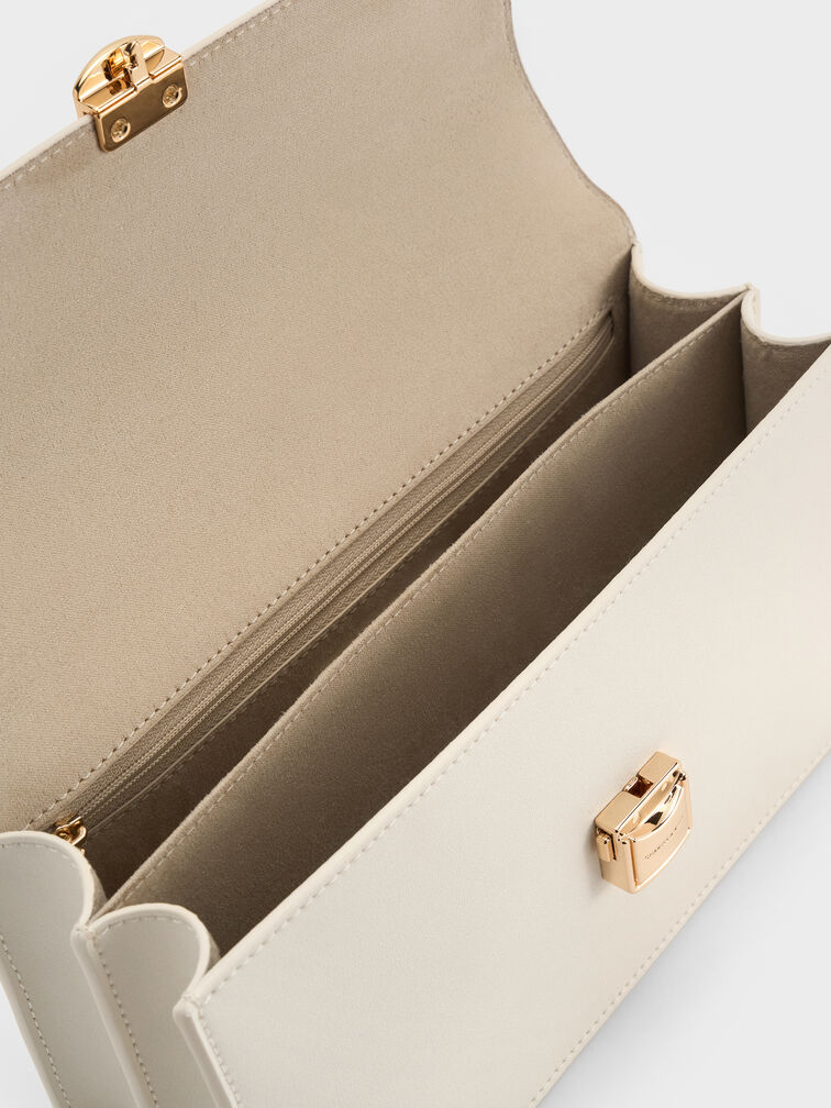 Tas Bahu Rope-Chain Acelynn, Cream, hi-res