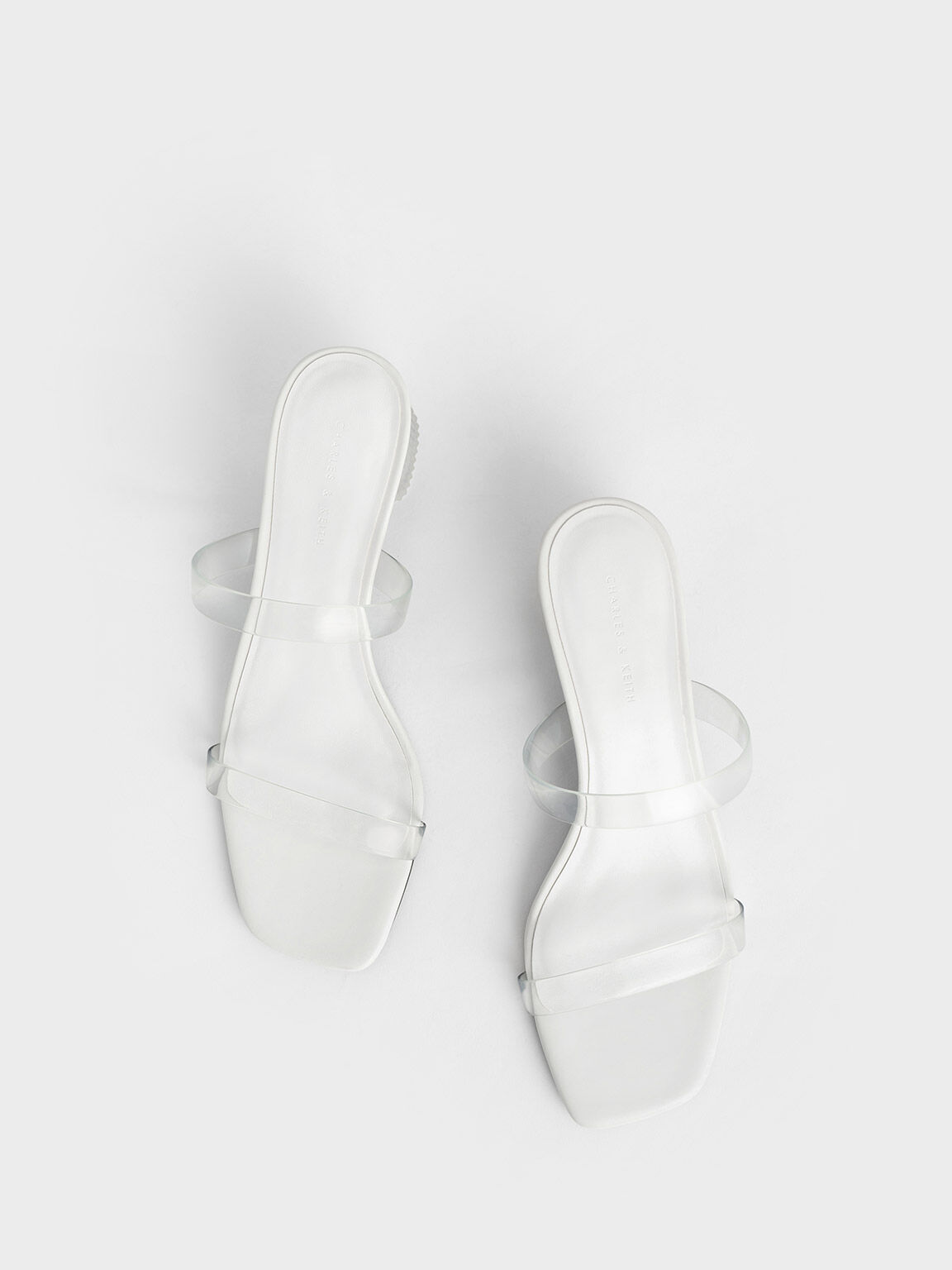 Sandal See-Through Heeled, White, hi-res