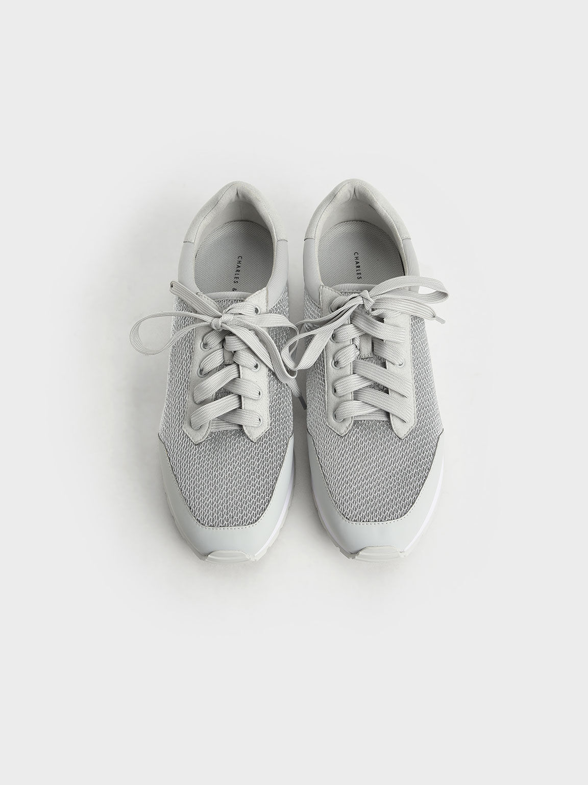 Sepatu Sneakers Mesh Low-Top, Grey, hi-res