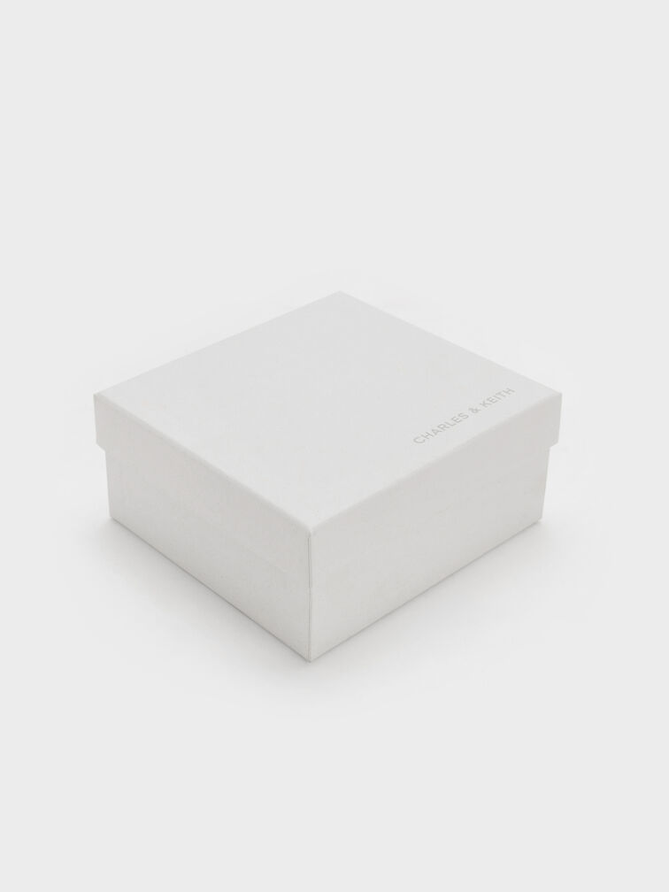 Four-Leaf Clover Heart Charm, Powder Pink, hi-res