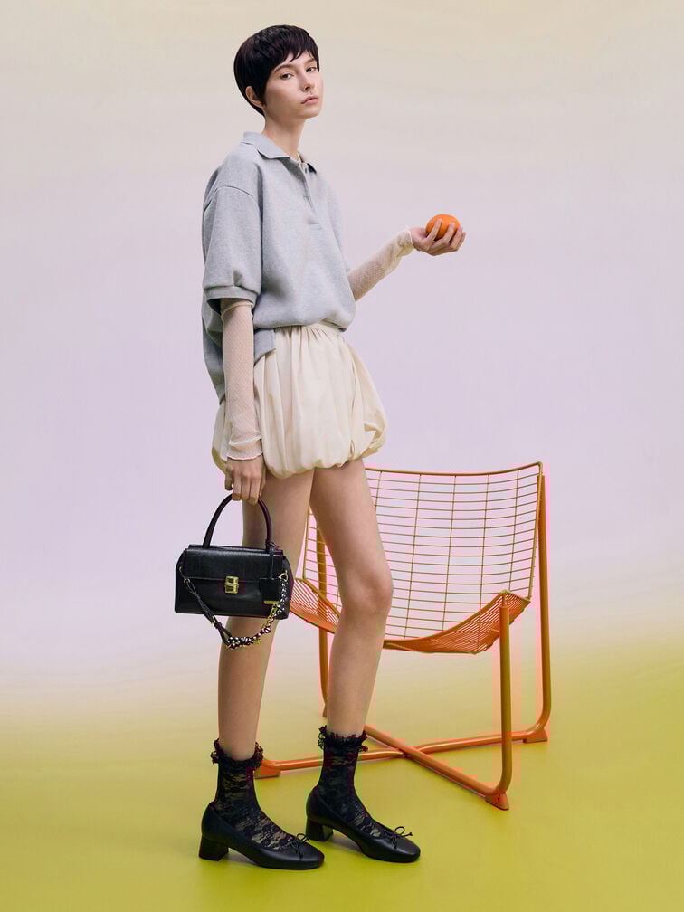 Acelynn Rope-Chain Tote Bag, Black, hi-res