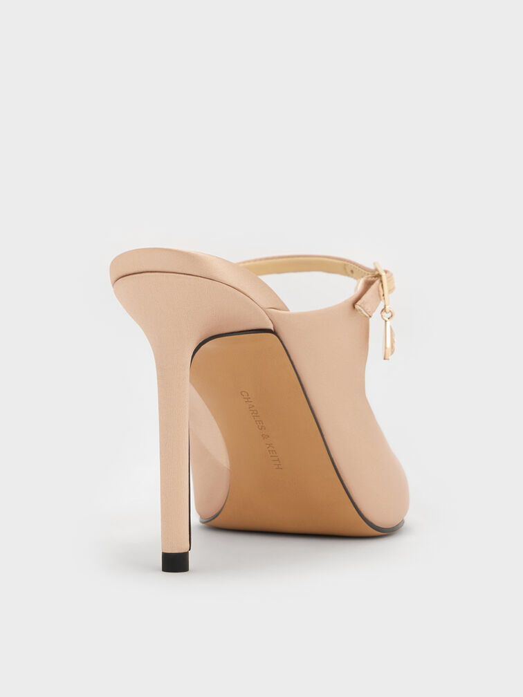 Sepatu Mules Buckle-Strap Teardrop-Crystal, Gold, hi-res