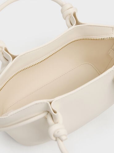 Sammie Knotted-Handle Tote Bag, Cream, hi-res
