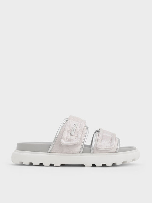 Sandal Sports Clementine Recycled Polyester, Silver, hi-res