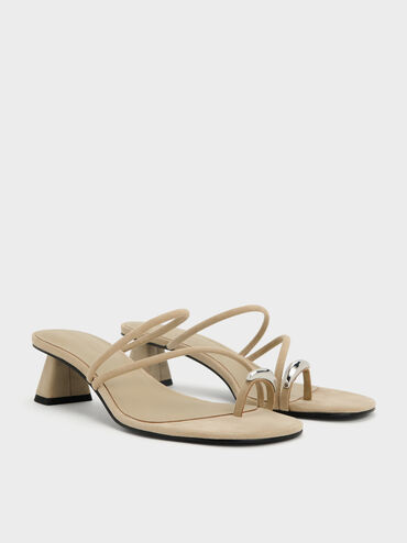 Sepatu Heels Strappy Toe-Ring, Taupe2, hi-res