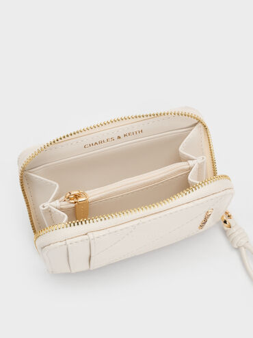 Apfra Quilted Wristlet, Cream, hi-res