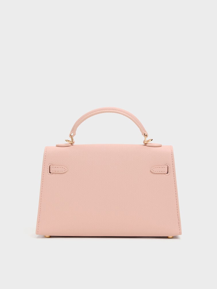 Tas Top Handle Knotted-Belt Tricha, Pink, hi-res