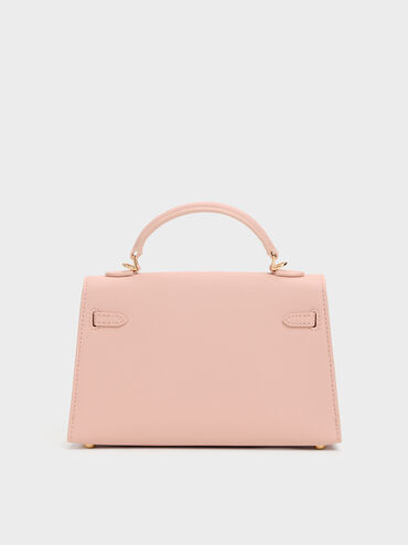 Tas Top Handle Knotted-Belt Tricha, Pink, hi-res