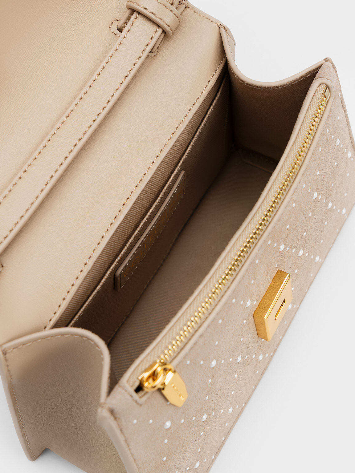 Tas Top Handle Bag Bead & Crystal-Embellished, Nude, hi-res