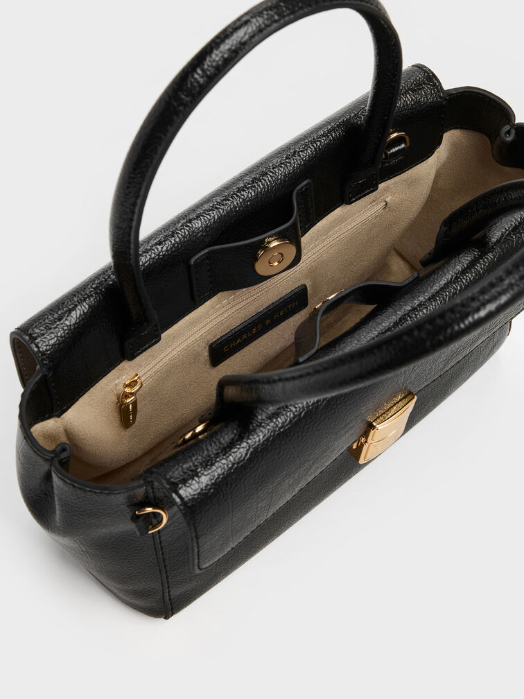 Acelynn Rope-Chain Tote Bag, Black, hi-res