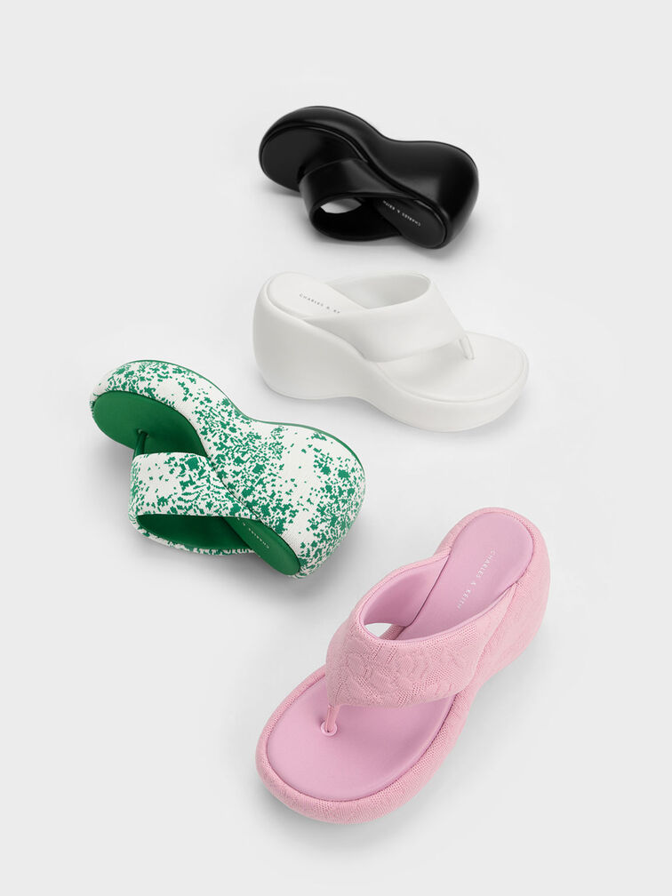 Sepatu Wedges Noemi Platform, White, hi-res