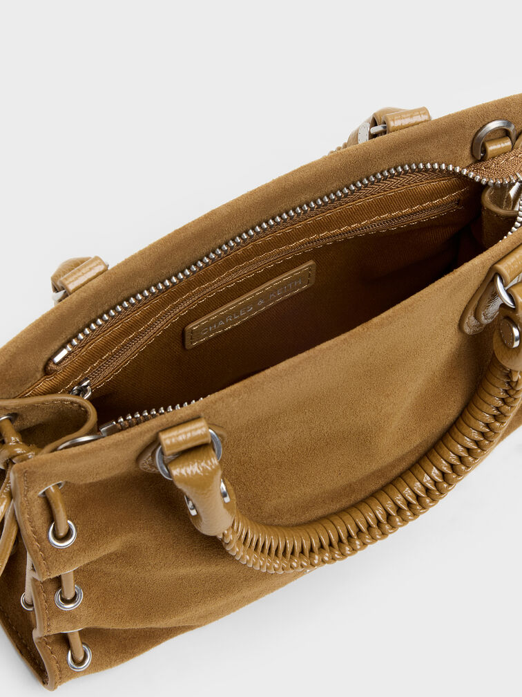 Mini Nylah Grommet Lace-Up Tote Bag, Sahara Sand, hi-res