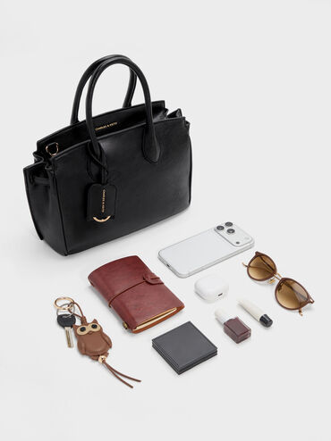 Tas Tote Ginevra, Black, hi-res