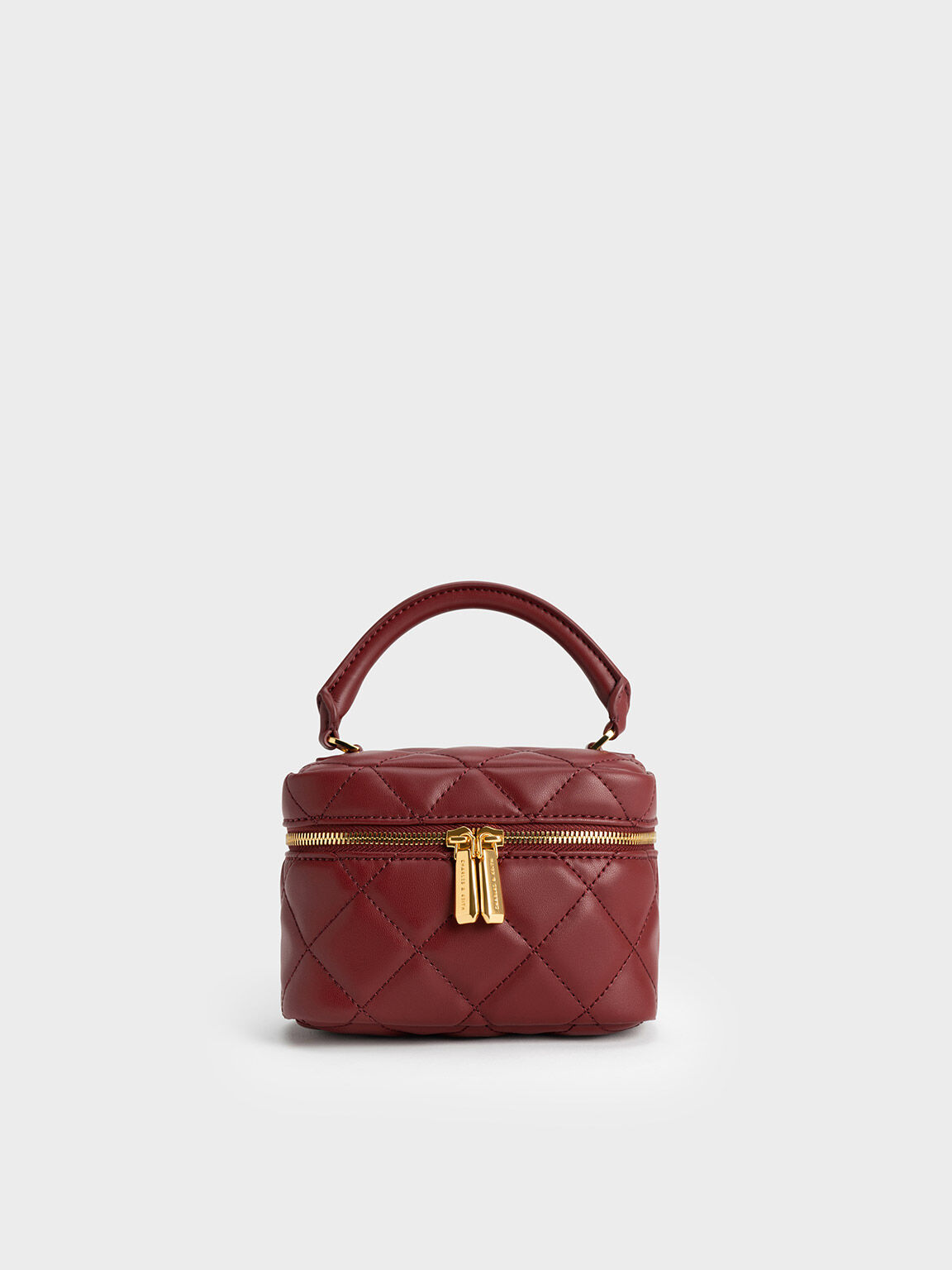 Pouch Quilted Vanity, Burgundy, hi-res