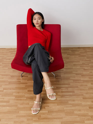 Sandal Slide Knot-Pearl Orinda, Butter, hi-res