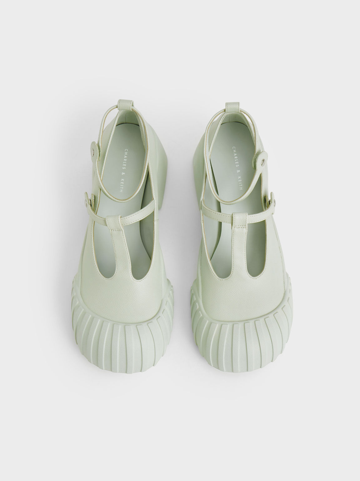 Sepatu Adrian Chunky Sole Mary Janes, Light Green, hi-res