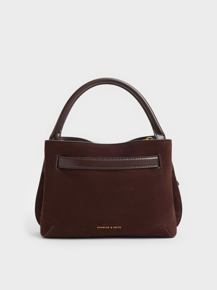 Tas Top Handle Victoria Belted, Espresso Brown, hi-res
