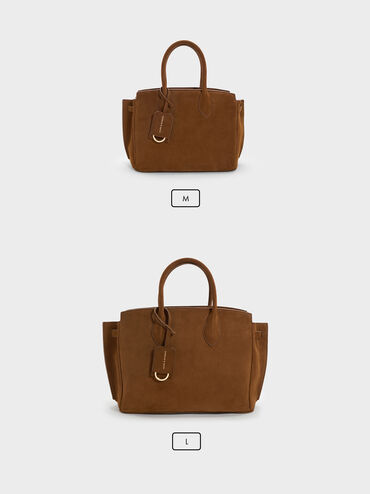 Large Ginevra Tote Bag, Pecan Brown, hi-res