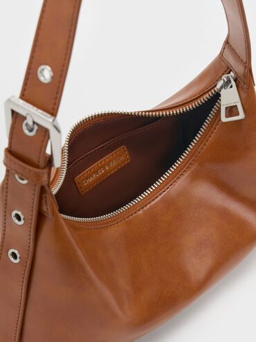 Tas Bahu Chain-Embellished Atwood, Distressed Tan, hi-res