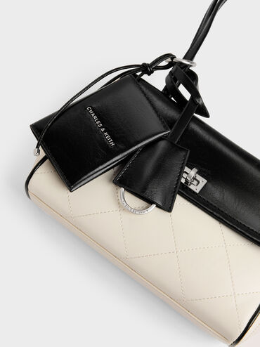 Tas Tote Quilted Apfra Two-Tone, Multi Cream, hi-res