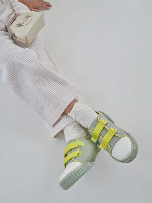 Purpose Collection 2021: Sepatu Sneakers Girls' Organic Cotton, Mint Green