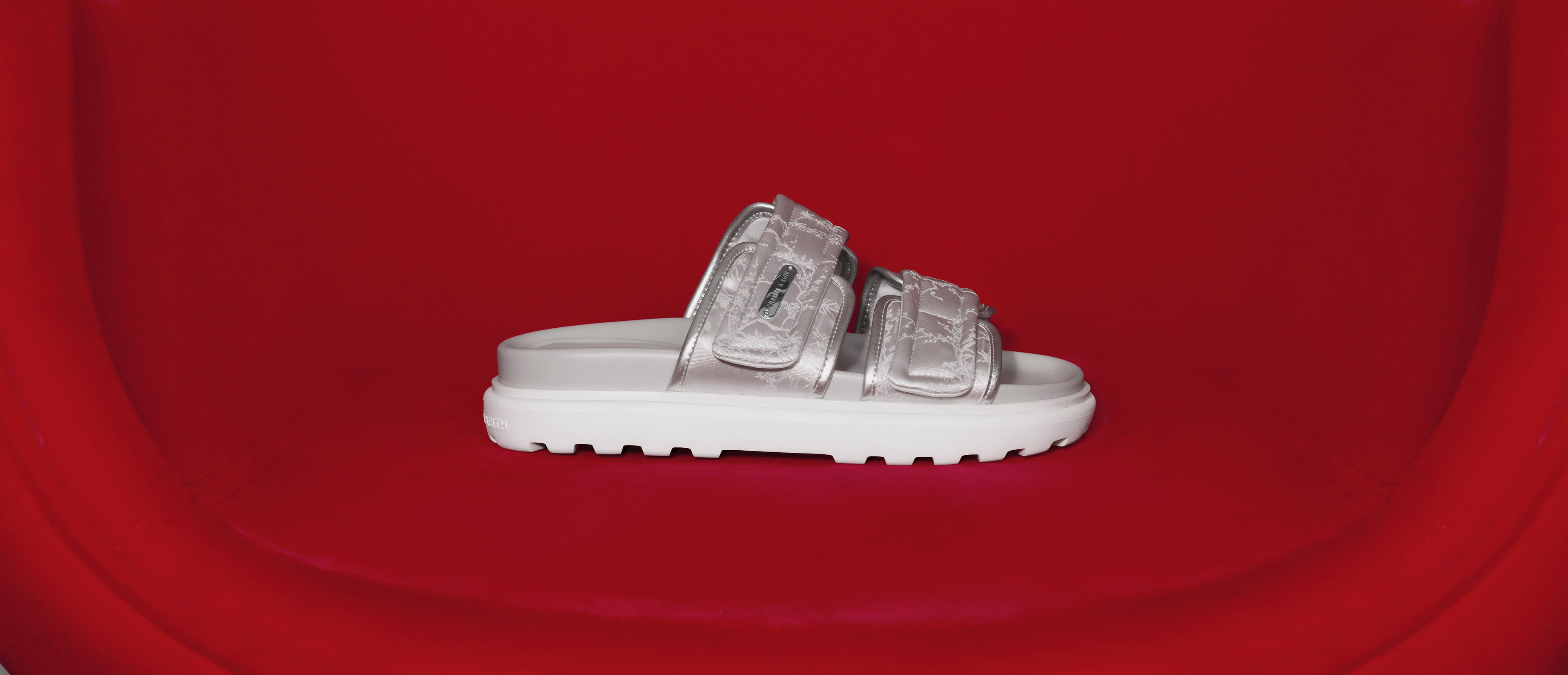 Women’s Clementine Recycled Polyester Sports Sandals in silver - CHARLES & KEITH
