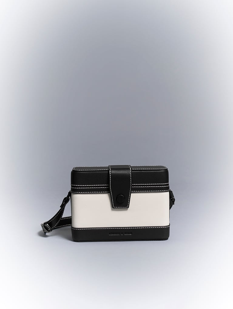 Women’s Bronte contrast-trim boxy crossbody bag in multi – CHARLES & KEITH