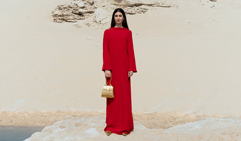 Locket Chain-Link Trapeze Bag - CHARLES & KEITH